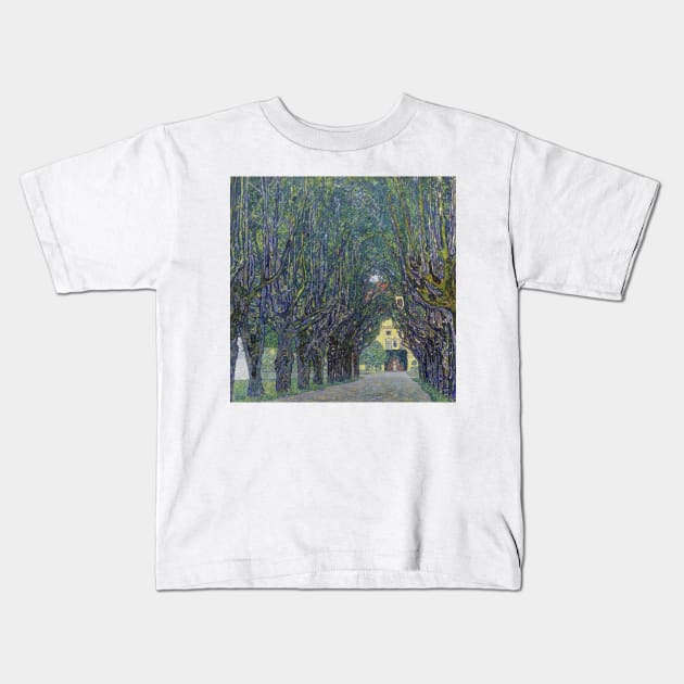 Gustav Klimt's Allee at Schloss Kammer (1910) famous painting. Kids T-Shirt by Your_wardrobe